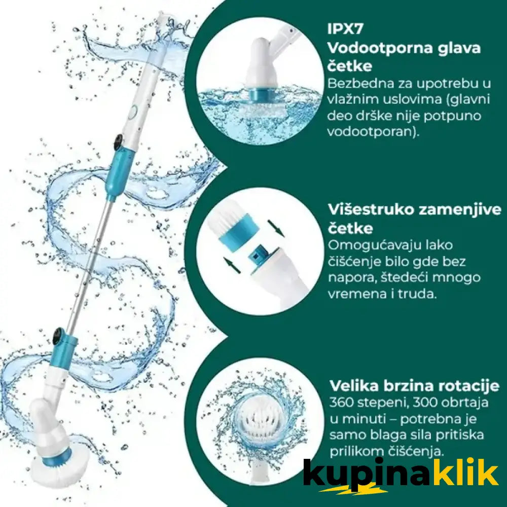 Super električna rotirajuća spin četka sa dodatnim nastavcima