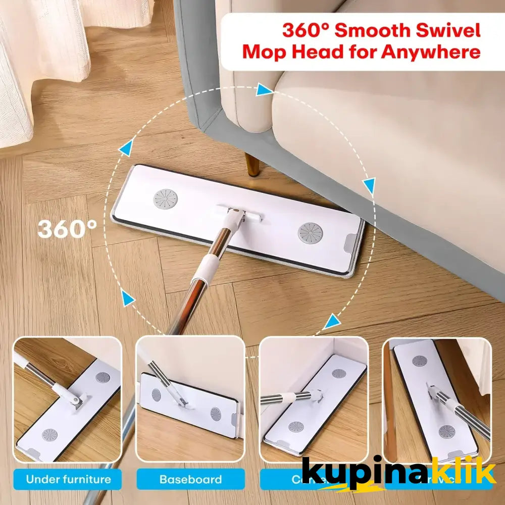 Super Mop za Čišćenje sa Kantom + 2 Krpe