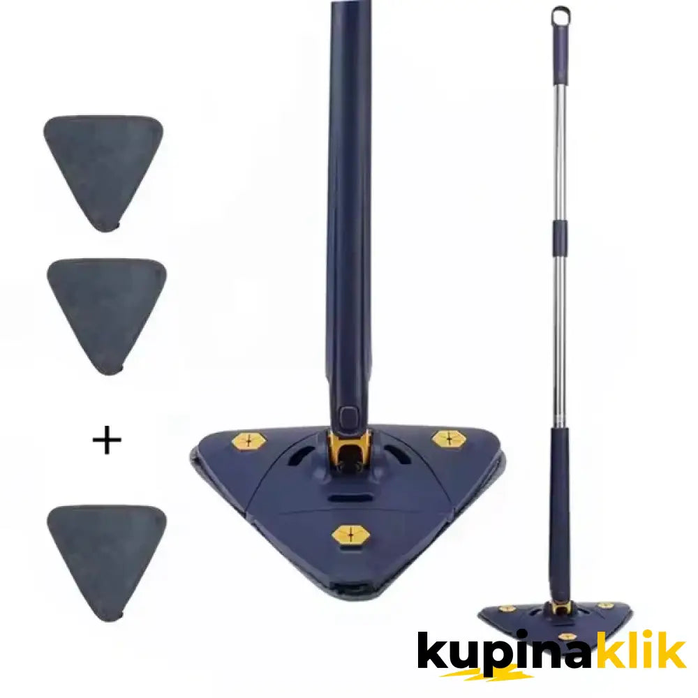 Trouglasti mop za čisćenje podova - Rotirajući mop 1 krpa