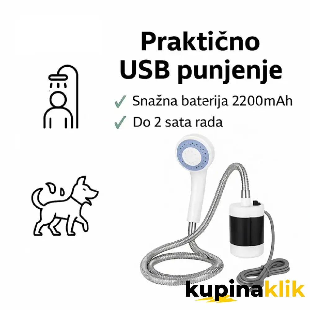 Tuš za tuširanje na otvorenom - USB punjivi tuš