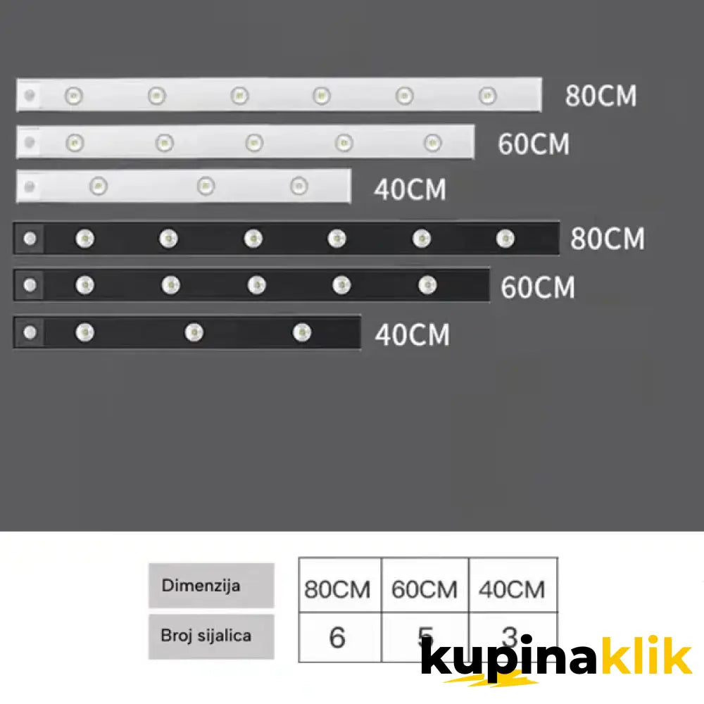 USB LED Lampa sa senzorom pokreta na baterije