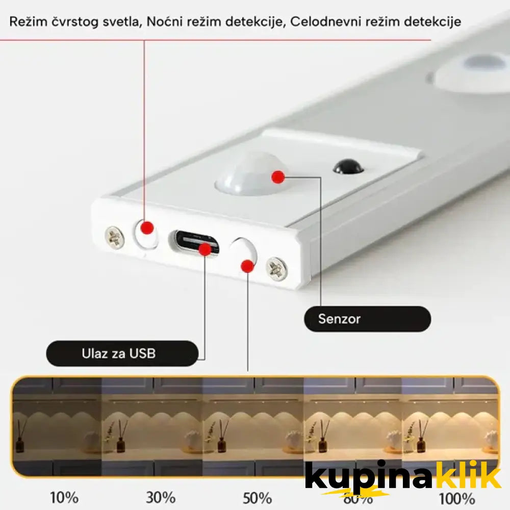 USB LED Lampa sa senzorom pokreta na baterije