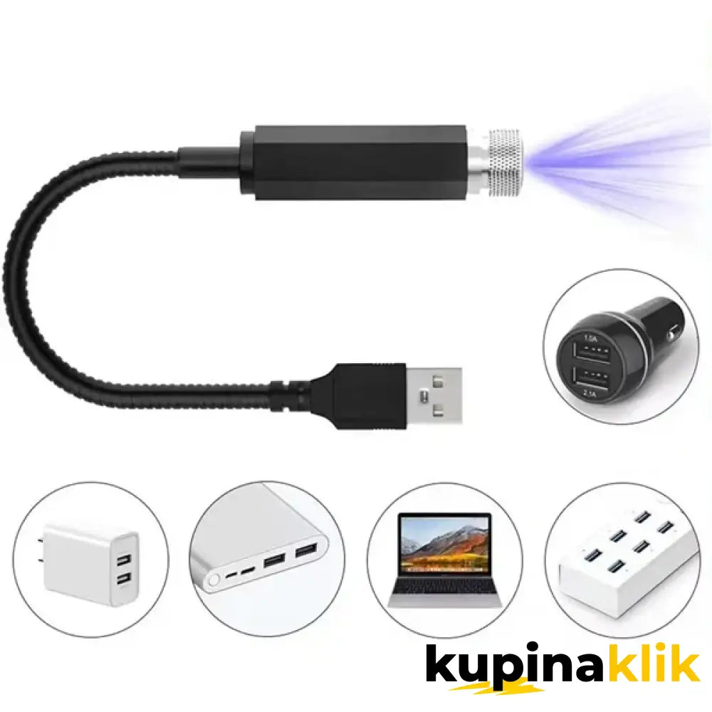 USB zvezdano nebo za auto