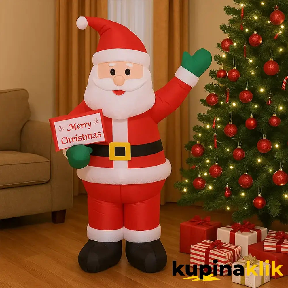 Veliki Deda Mraz Na Naduvavanje Koji Svetli